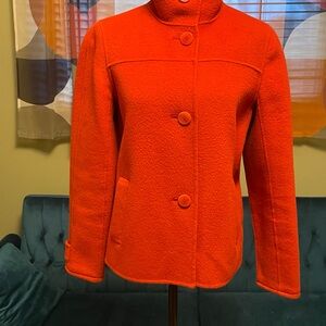 Talbots Vibrant Orange Pea Coat